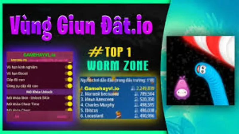 Những Tính Năng Nổi Bật Trong Bản Worms Zone Mod APK